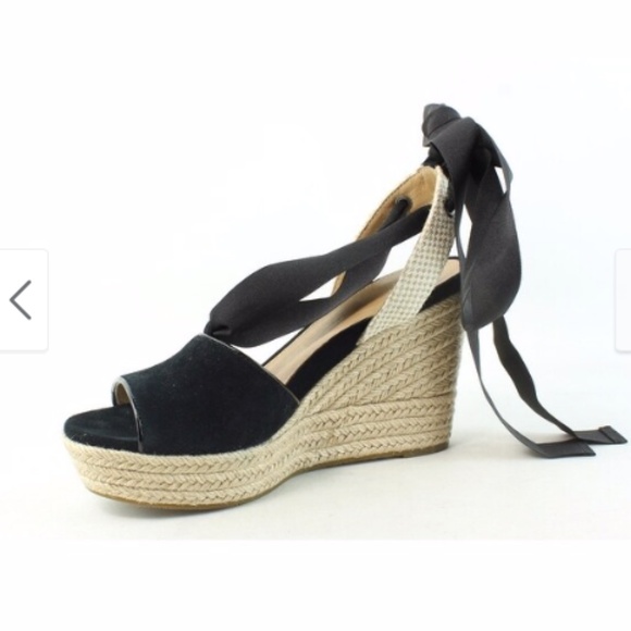 Ugg Australia Shiloh black espadrille wedge 11 - Picture 2 of 7
